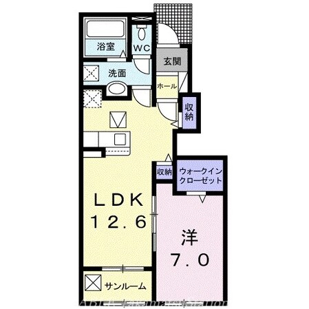 クラール綾川Ｄの物件間取画像